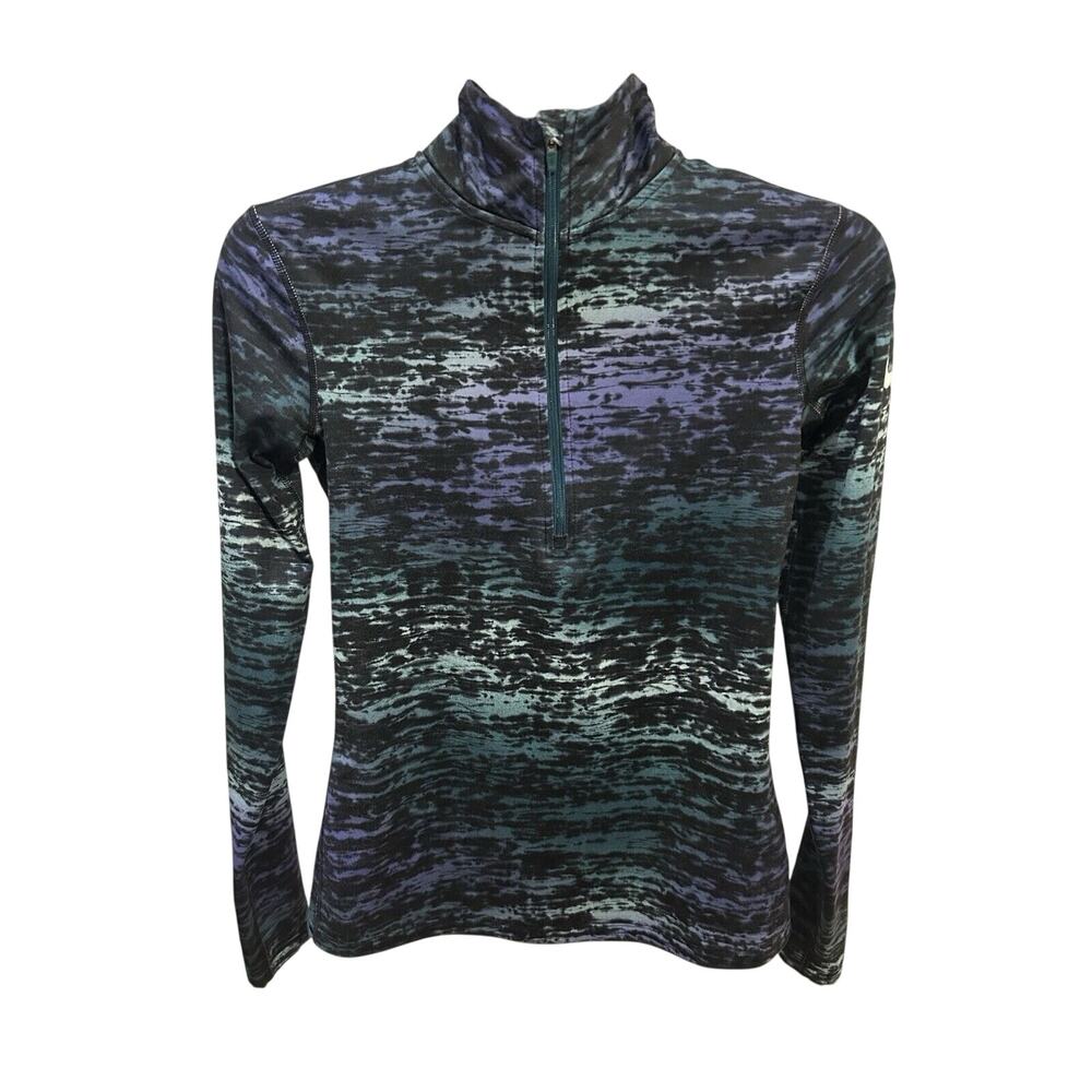 Nike Blue Green 1/4 Zip Jacket Women's size M
